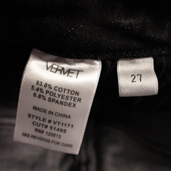 VERVET Jeans Remi High Rise Distressed Women's Size 27 Black - Picture 11 of 12